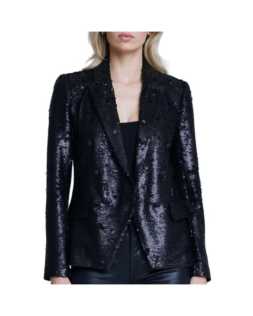 L'Agence Blue Kenzie Double Breasted Blazer