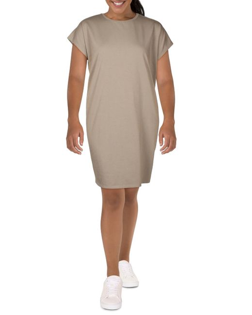 Eileen Fisher Natural Plus Organic Organic Cotton Crewneck T-shirt Dress