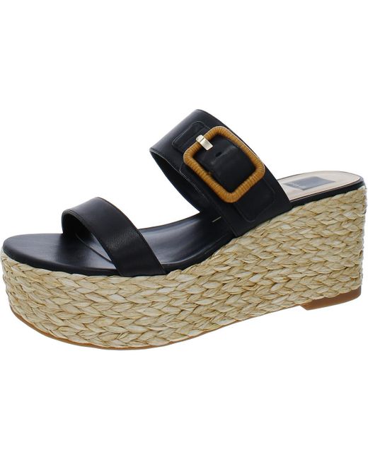 Dolce Vita Blue Thorin Buckle Platform Wedge Sandals