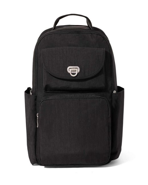 Baggallini Black Coastal Flip Lock Laptop Backpack
