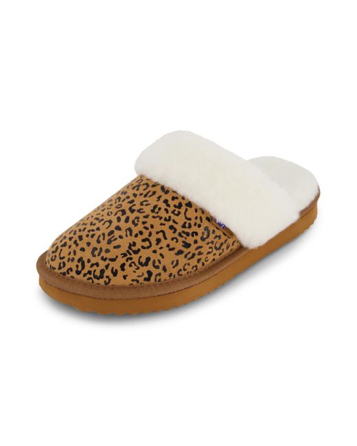 Emu Ridge Brown Harper Faux Fur Lined Shearling Mule Slippers