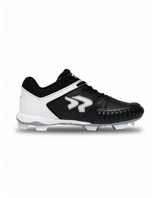 Ringor Black Flite Softball Cleats With Pitching Toe