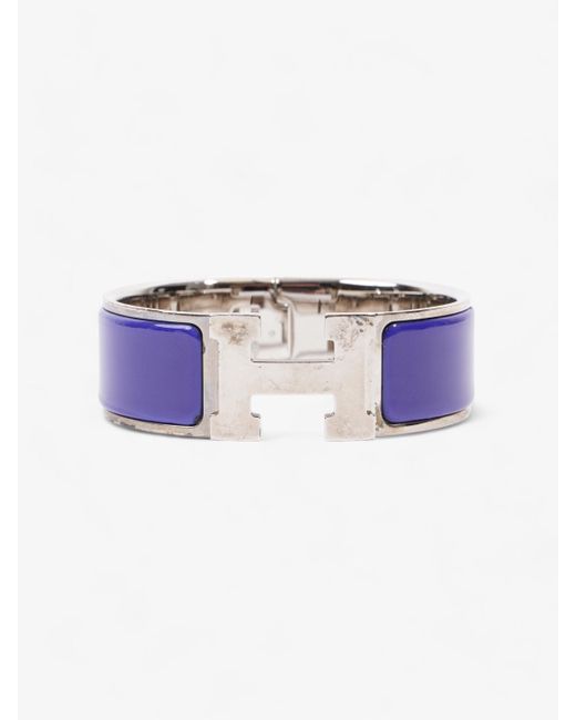 Hermès Purple Clic Clac / Silver Gold Plated