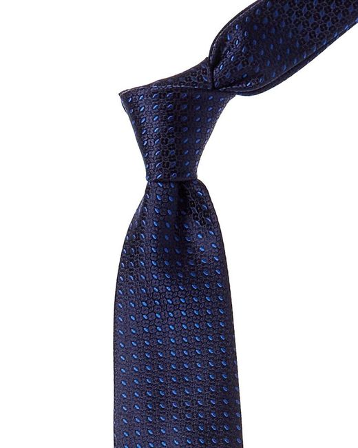 Canali Blue Navy Silk Tie for men