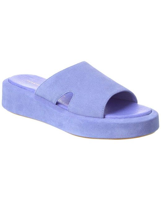 INTENTIONALLY ______ Blue Ina Suede Sandal