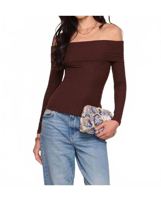 Heartloom Blue Devin Off-Shoulder Top