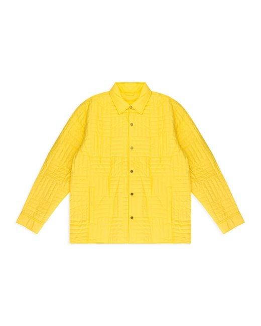 Aimé Leon Dore Yellow Reversible Filled Overshirt for men