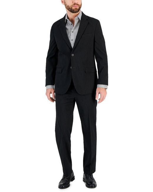 Nautica Black Gaff 2pc Pinstripe Two-button Suit for men