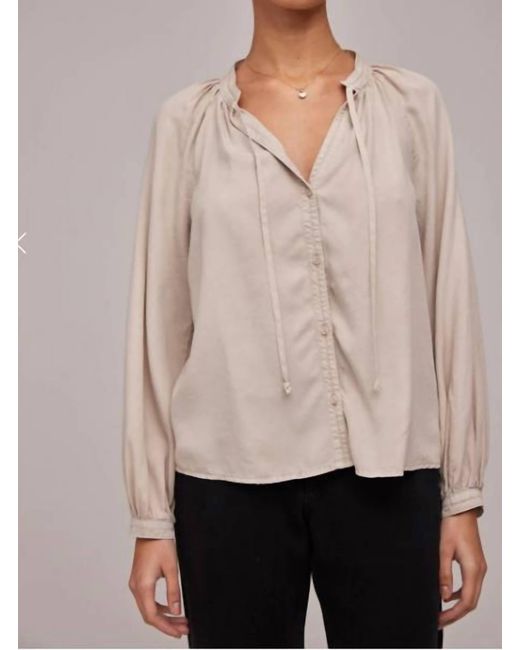 Bella Dahl Natural Raglan Button Down Full Sleeve