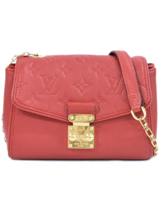 Louis Vuitton Red Empreinte Leather Shoulder Bag (pre-owned)