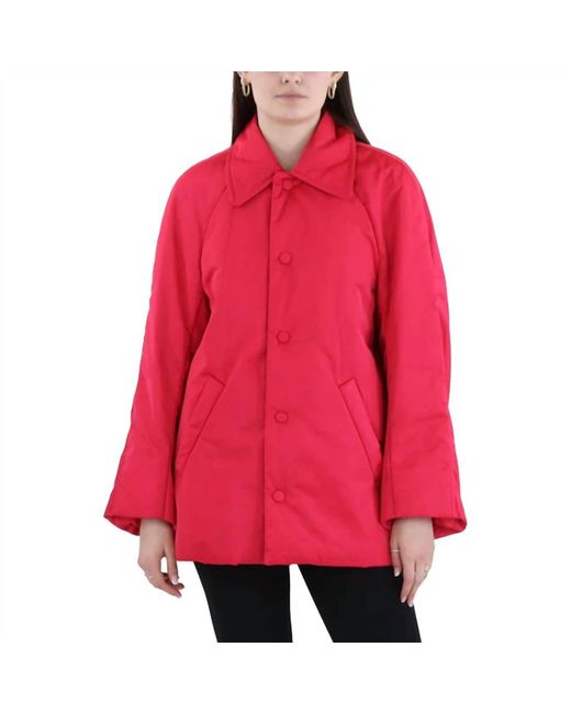 A.L.C. Red Collar Polyester Windbreaker Jacket
