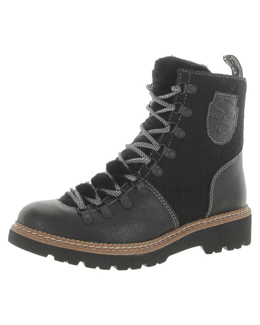 Bionica Darlene Outdoor Faux Fur Hiking Boots in Black Lyst