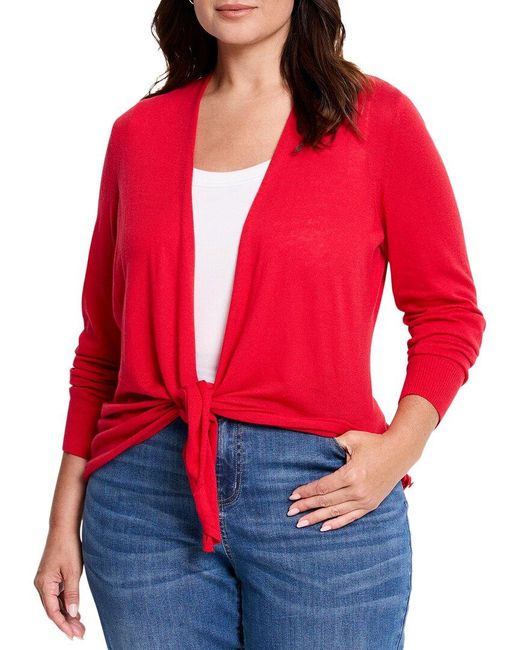 NIC+ZOE Red Plus All Year 4-Way Cardigan