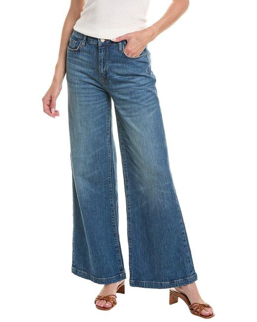 Triarchy Blue Ms. Fonda Medium Indigo High-rise Wide Leg Jean