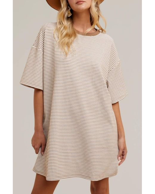 Anniewear Natural Knit T-Shirt Mini Dress