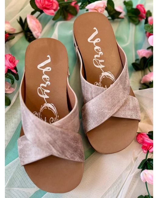 Very G Natural Crossed Paths Sandals