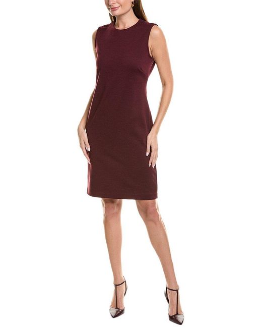 St. John Red Milano Wool-blend Dress
