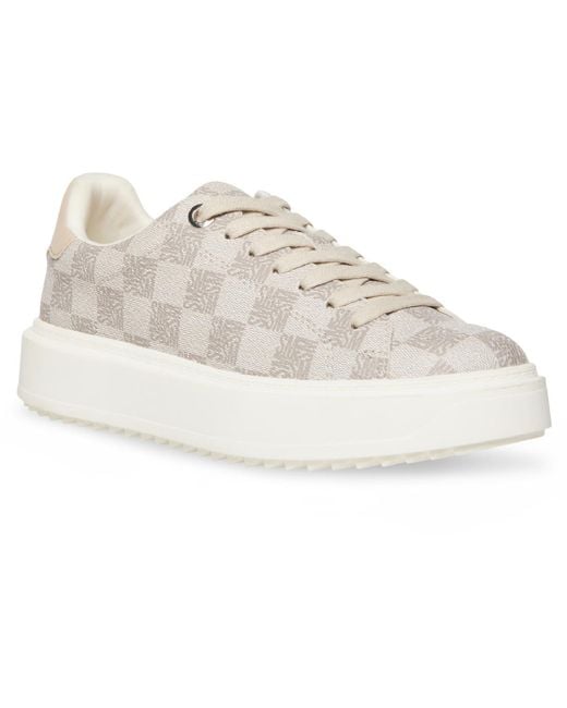 Steve Madden Natural Charlie-Sm Faux Leather Lifestyle Casual And Fashion Sneakers