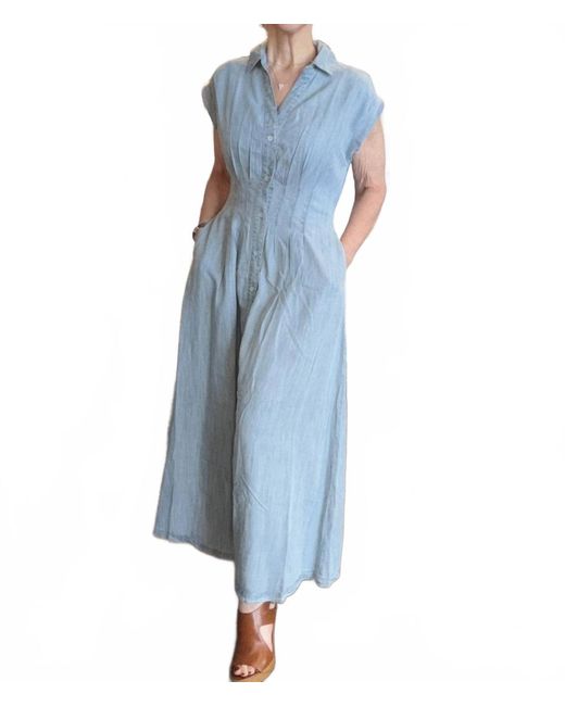 Elan Women's Blue Tencel Midi Dress