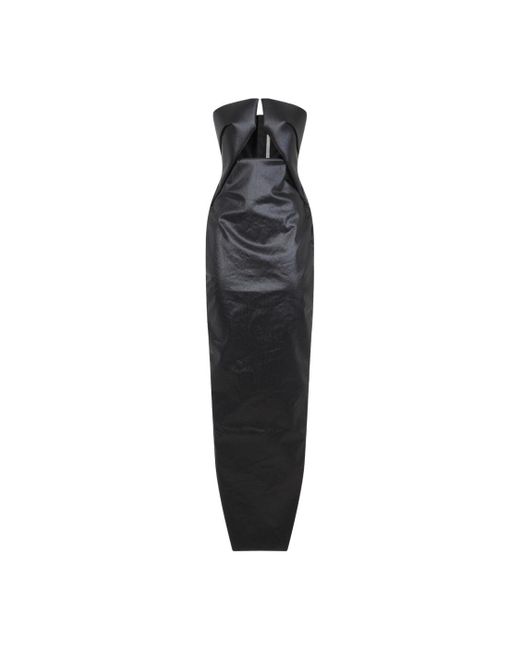 Rick Owens Black Prong Gown Long Dress