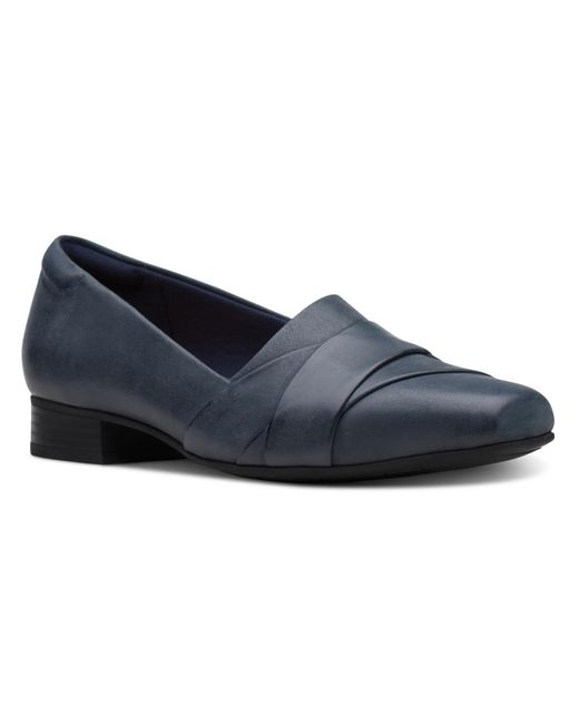 Clarks Blue Tilmont Clara Leather Slip On Loafers
