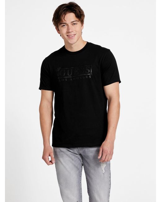 Guess Factory Black Eco Dale Logo Tee for men