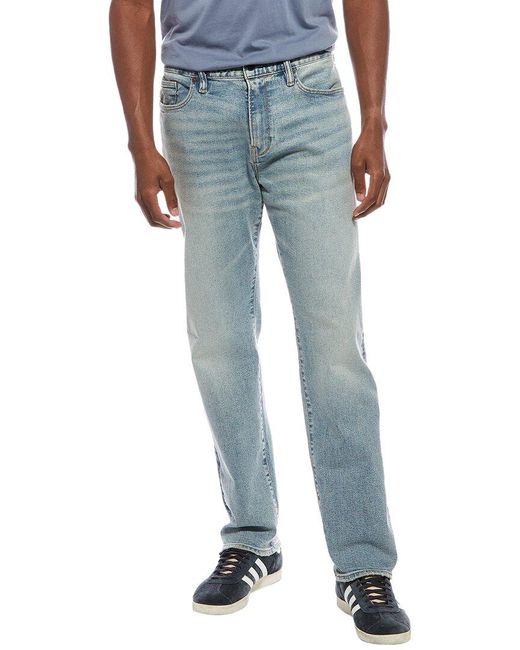 Todd Snyder Blue Stretch Faded Wash Straight Fit Jean for men