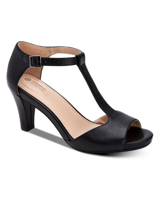 Giani Bernini Black Claraa Open-toe T-strap Dress Sandals