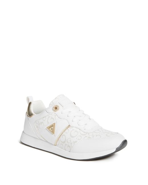 Guess Factory Jaelynn Logoprint Sneakers in White Lyst