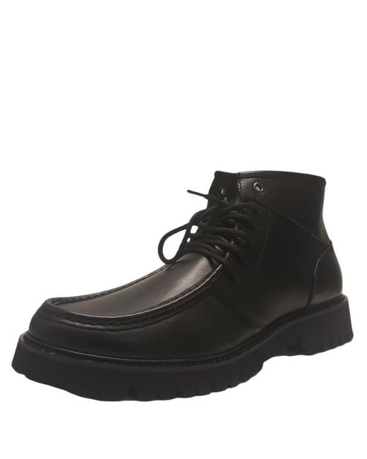 INC International Concepts Black 10010853600 Chunky Boots Leather Mzaa7 for men