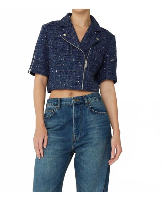 JS71 Blue Theodora Cropped Jacket