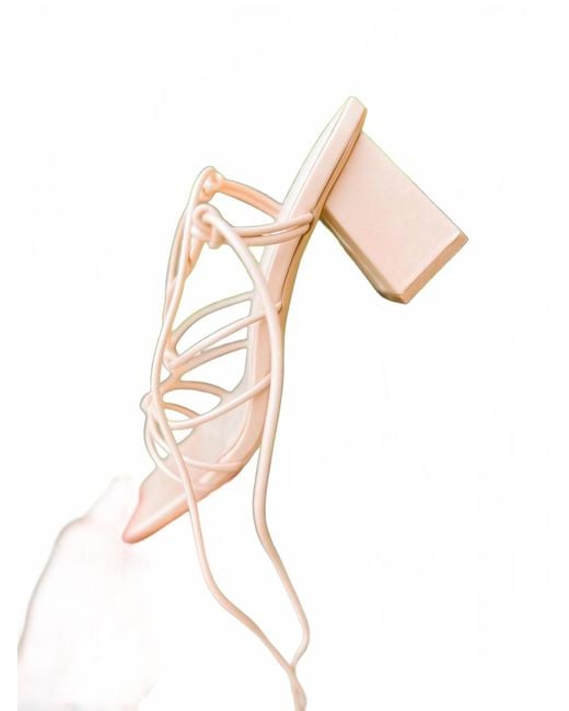 Bam White Lasting Strappy Heel