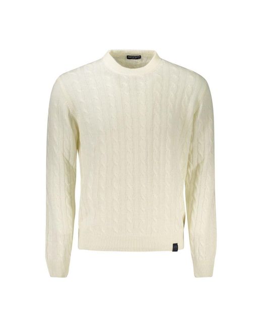 North Sails White Wool Sweater for men
