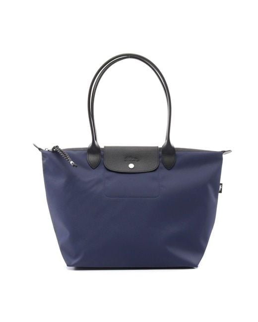 Longchamp Blue Le Pliage Energy L Tote Bag Nylon