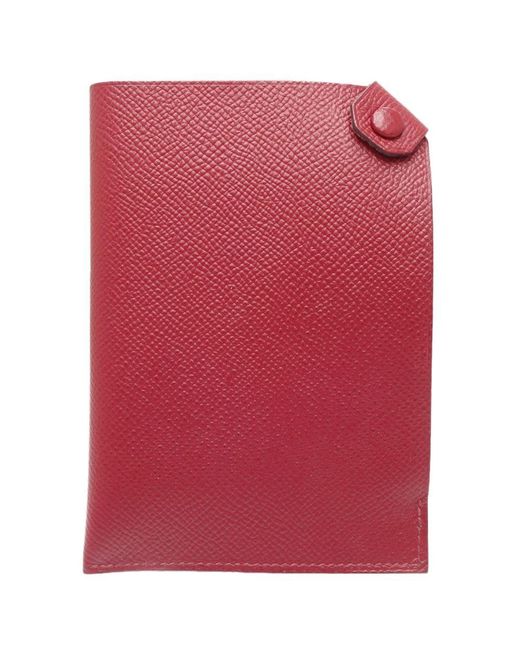 Hermès Red Tarmac Leather Wallet (pre-owned)