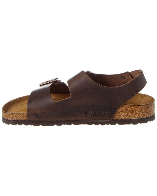 birkenstock milano oiled leather sandals