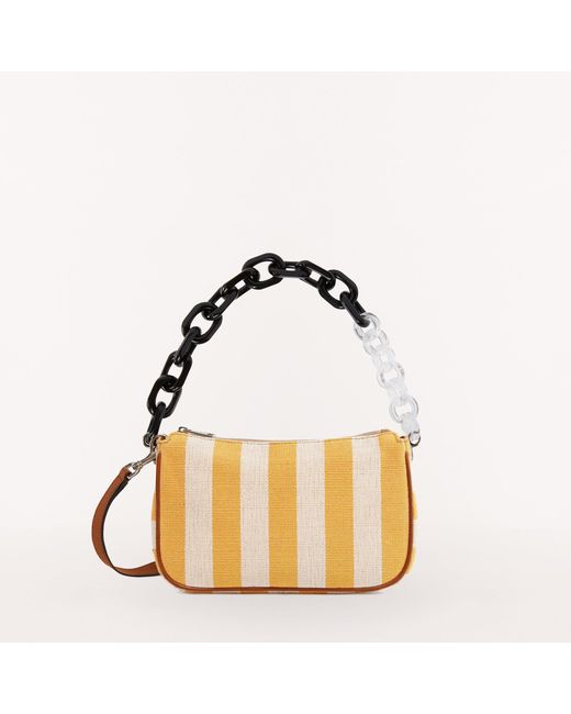 Furla Moon Shoulder Bag S in Metallic Lyst