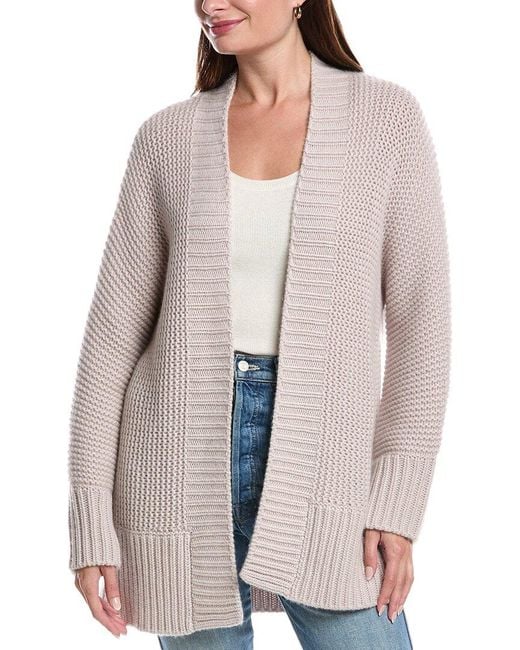 Forte Brown Luxe Garter Stitch Cashmere Cardigan