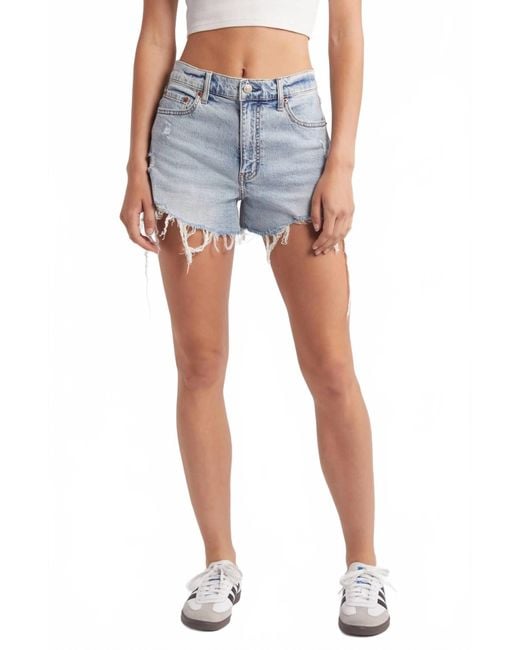 DAZE Blue Troublemaker High Rise Short