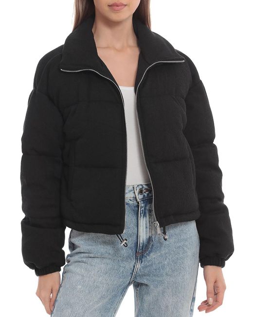 Bagatelle Black Cropped Cold Weather Puffer Jacket