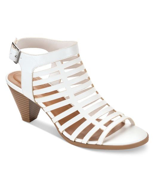 Style & Co. White Haileyy Comfort Insole Manmade Block Heels