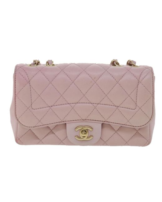 Chanel Pink Matelassé Leather Shoulder Bag (pre-owned)