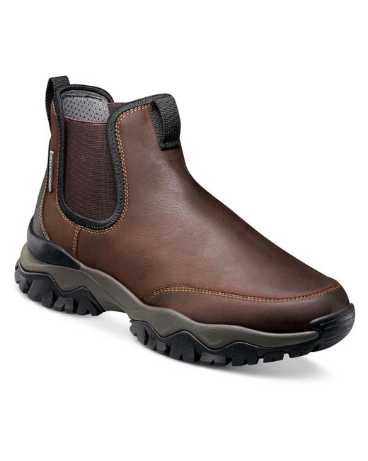 Florsheim Brown Xplor Gore Boot Leather Lug Sole Ankle Boots for men