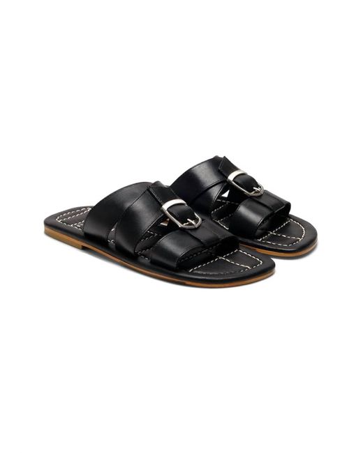 Free People Black Sloan Buckle Sandal
