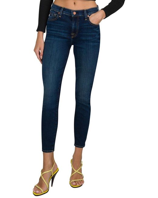 7 For All Mankind Blue Bairfate Ankle Skinny Jean