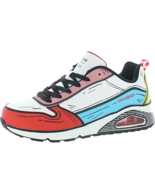 Skechers Blue Uno-Jumps And Kicks Mixed Media Lifestyle Fashion Sneakers