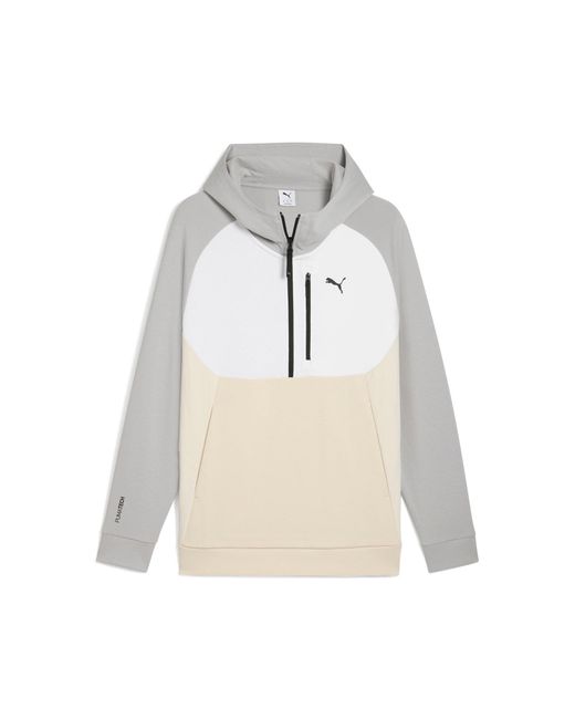 PUMA White Tech Half-Zip Hoodie for men