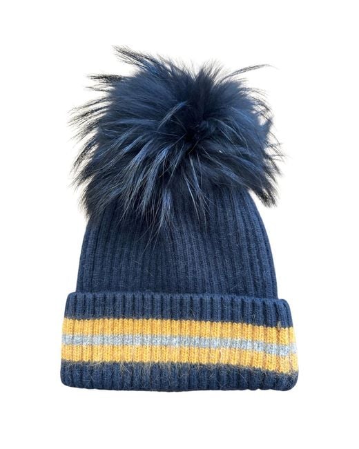 Amanda Uprichard Blue Striped Hat
