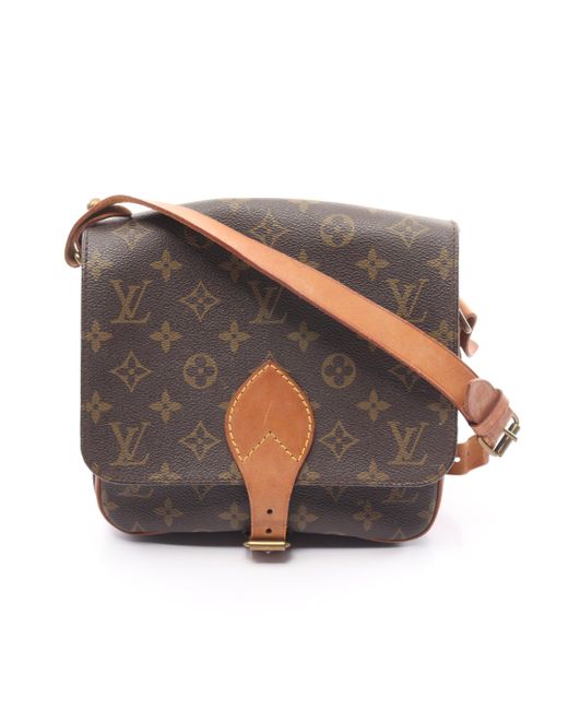 Louis Vuitton Gray Cartesier Mm Monogram Shoulder Bag Pvc Leather