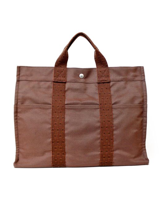 Hermès Brown Herline Synthetic Tote Bag (pre-owned)